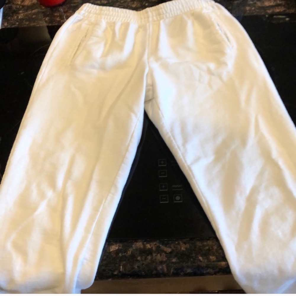 rare brandy melville white rosa sweatpants